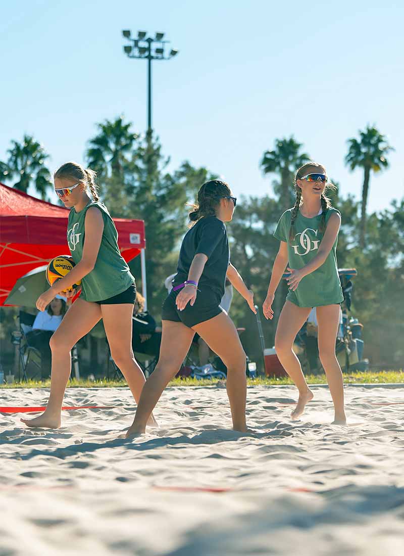 Beach volleyball tournament action